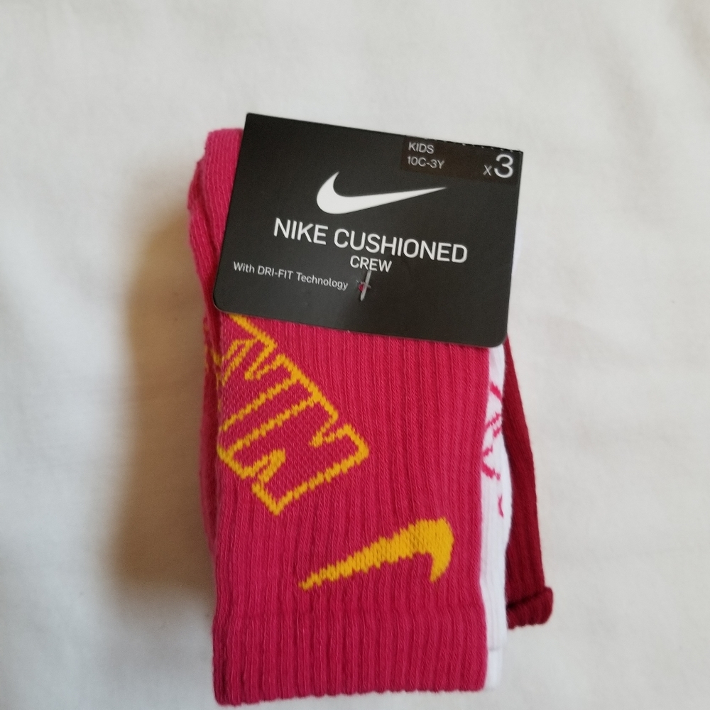 Nike Young Athletes Cushioned Crew Socks 10C-3y  MULTICOLOR